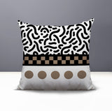 Kixie Abstract Reversible Indoor/Outdoor Square Pillow
