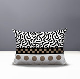 Kixie Abstract Reversible Indoor/Outdoor Rectangle Pillow