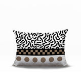 Kixie Abstract Reversible Indoor/Outdoor Rectangle Pillow