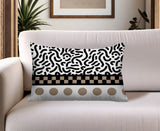 Kixie Abstract Reversible Indoor/Outdoor Rectangle Pillow