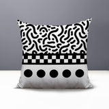 Kixie Abstract Reversible Indoor/Outdoor Square Pillow