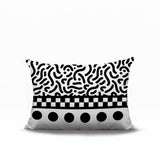 Kixie Abstract Reversible Indoor/Outdoor Rectangle Pillow