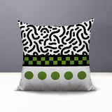 Kixie Abstract Reversible Indoor/Outdoor Square Pillow