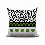 Kixie Abstract Reversible Indoor/Outdoor Square Pillow