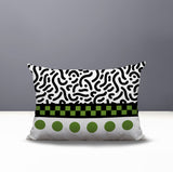 Kixie Abstract Reversible Indoor/Outdoor Rectangle Pillow