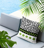Kixie Abstract Reversible Indoor/Outdoor Rectangle Pillow