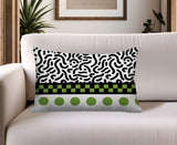 Kixie Abstract Reversible Indoor/Outdoor Rectangle Pillow