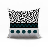 Kixie Abstract Reversible Indoor/Outdoor Square Pillow