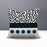 Kixie Abstract Reversible Indoor/Outdoor Square Pillow