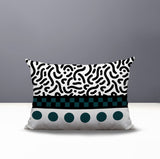 Kixie Abstract Reversible Indoor/Outdoor Rectangle Pillow