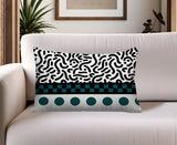 Kixie Abstract Reversible Indoor/Outdoor Rectangle Pillow