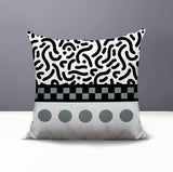 Kixie Abstract Reversible Indoor/Outdoor Square Pillow