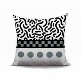 Kixie Abstract Reversible Indoor/Outdoor Square Pillow