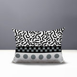 Kixie Abstract Reversible Indoor/Outdoor Rectangle Pillow