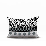 Kixie Abstract Reversible Indoor/Outdoor Rectangle Pillow