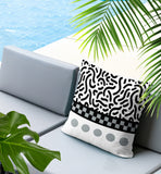 Kixie Abstract Reversible Indoor/Outdoor Rectangle Pillow