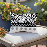 Kixie Abstract Reversible Indoor/Outdoor Rectangle Pillow