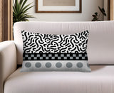 Kixie Abstract Reversible Indoor/Outdoor Rectangle Pillow