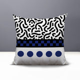 Kixie Abstract Reversible Indoor/Outdoor Square Pillow