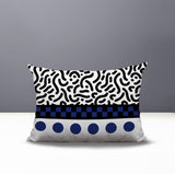 Kixie Abstract Reversible Indoor/Outdoor Rectangle Pillow