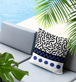 Kixie Abstract Reversible Indoor/Outdoor Rectangle Pillow