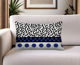 Kixie Abstract Reversible Indoor/Outdoor Rectangle Pillow