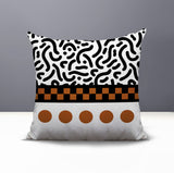 Kixie Abstract Reversible Indoor/Outdoor Square Pillow