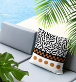 Kixie Abstract Reversible Indoor/Outdoor Rectangle Pillow