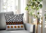 Kixie Abstract Reversible Indoor/Outdoor Rectangle Pillow