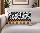 Kixie Abstract Reversible Indoor/Outdoor Rectangle Pillow