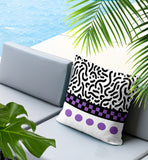 Kixie Abstract Reversible Indoor/Outdoor Square Pillow