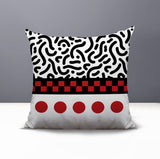 Kixie Abstract Reversible Indoor/Outdoor Square Pillow