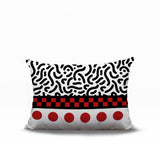 Kixie Abstract Reversible Indoor/Outdoor Rectangle Pillow