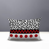 Kixie Abstract Reversible Indoor/Outdoor Rectangle Pillow