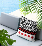 Kixie Abstract Reversible Indoor/Outdoor Rectangle Pillow