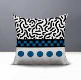 Kixie Abstract Reversible Indoor/Outdoor Square Pillow