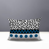 Kixie Abstract Reversible Indoor/Outdoor Rectangle Pillow