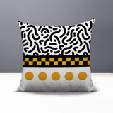 Kixie Abstract Reversible Indoor/Outdoor Square Pillow