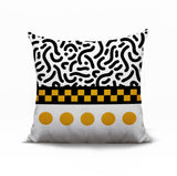 Kixie Abstract Reversible Indoor/Outdoor Square Pillow