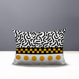 Kixie Abstract Reversible Indoor/Outdoor Rectangle Pillow
