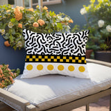 Kixie Abstract Reversible Indoor/Outdoor Rectangle Pillow