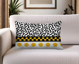 Kixie Abstract Reversible Indoor/Outdoor Rectangle Pillow