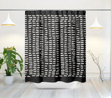Kola Shower Curtain in Black and Beige