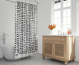 Kola Shower Curtain in White and Black