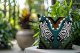 Kondy Zebra Reversible Indoor/Outdoor Rectangle Pillow