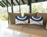 Kora Abstract Reversible Indoor/Outdoor Rectangular Pillow