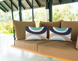 Kora Abstract Reversible Indoor/Outdoor Rectangular Pillow