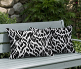 Koyo Zebra Print Indoor/Outdoor Reversible Rectangular Pillow