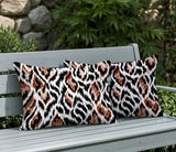 Koyo Zebra Print Indoor/Outdoor Reversible Rectangular Pillow