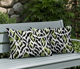Koyo Zebra Print Indoor/Outdoor Reversible Rectangular Pillow